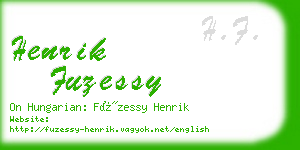 henrik fuzessy business card